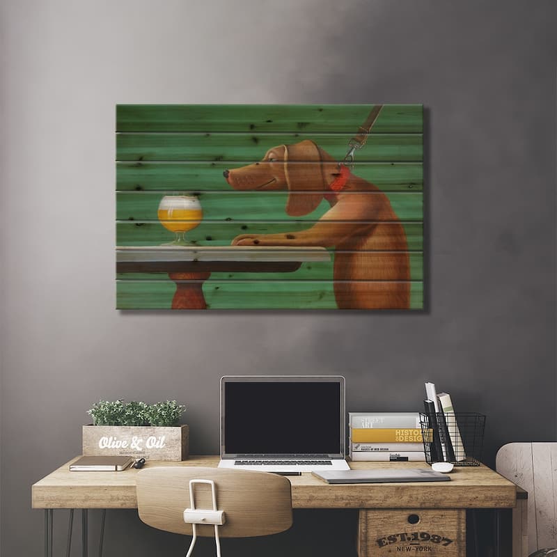 Scamp Print On Wood by Frank Warmerdam - Multi-Color