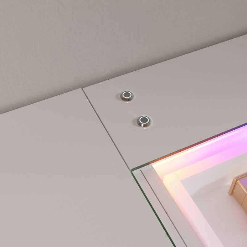 51.2" LED Makeup Vanity Desk with RGB Light Strip