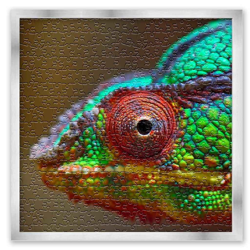 19x19 Jigsaw Puzzle Frame Kit - Kit Includes Puzzle Glue Sheets, Silver Wood Puzzle Frame