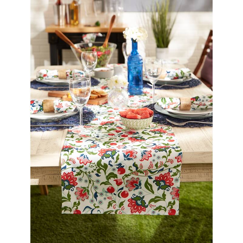 DII Floral Print Outdoor Table Runner