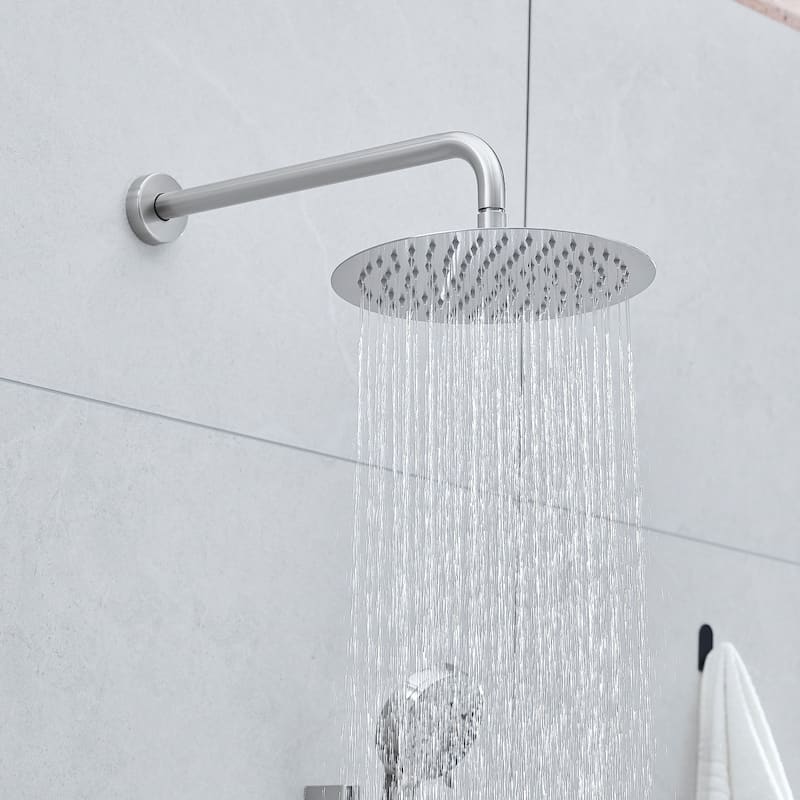 Modern Rain Shower Faucet System with 10-inch Fixed Spray