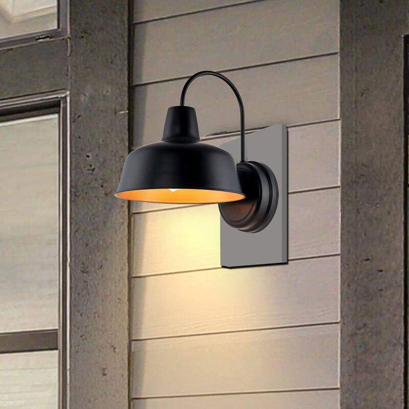 Warehousing Lora 1 Light Outdoor Wall Lighting - Black
