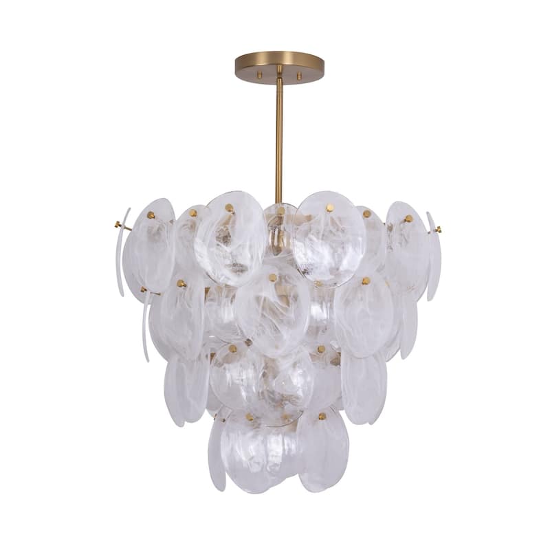 Artcraft Lily 13-Light Chandelier - Brushed Brass Finish