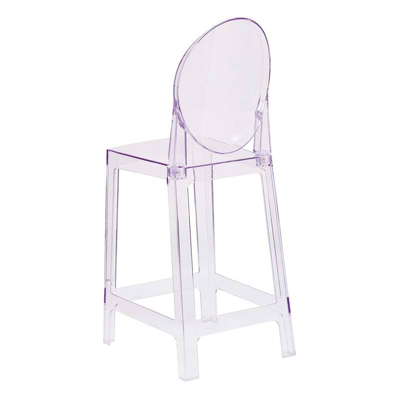 Modern Transparent Ghost Stool /Back 26" special Deal (Set of 3)