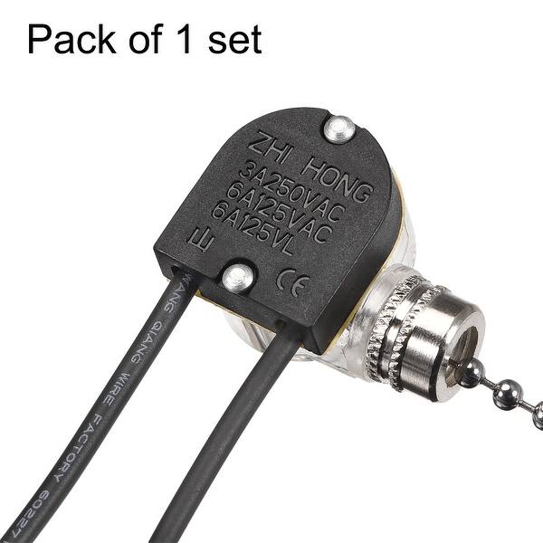 Fan Light Switch with Brass/Chrome Pull Chain (Pack of 1/2 sets) Bed