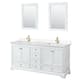 Option White, Gold Trim, Carrara Cultured Marble Top