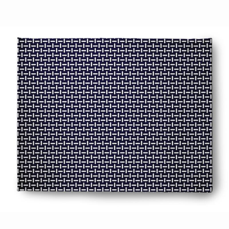 Woven Stitch Soft Chenille Rug - 8' x 10' - Navy