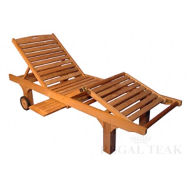 Shop 80 Natural Teak Outdoor Patio Wooden Chaise Lounge Chair Overstock 16613002