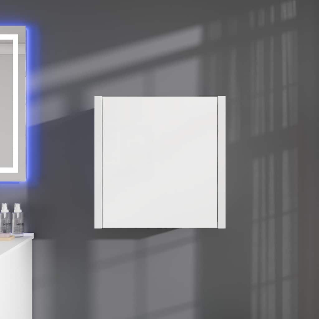 Eviva Libra 14"W x 7"D x 14"H Glossy White Wall-Mounted Linen Cabinet