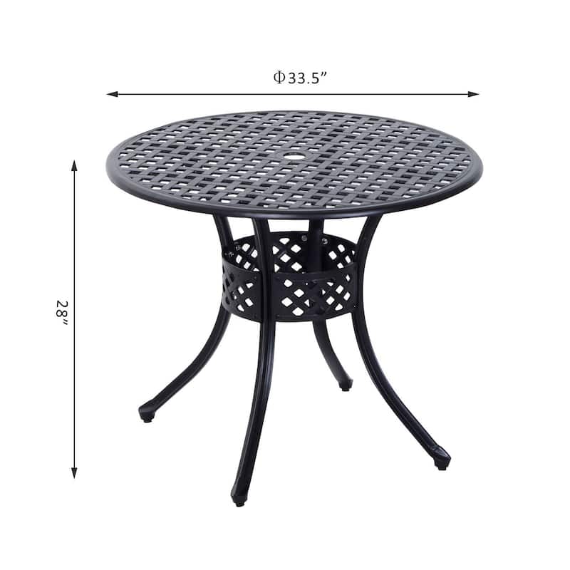 Outsunny Cast Aluminum Outdoor Patio Dining Table