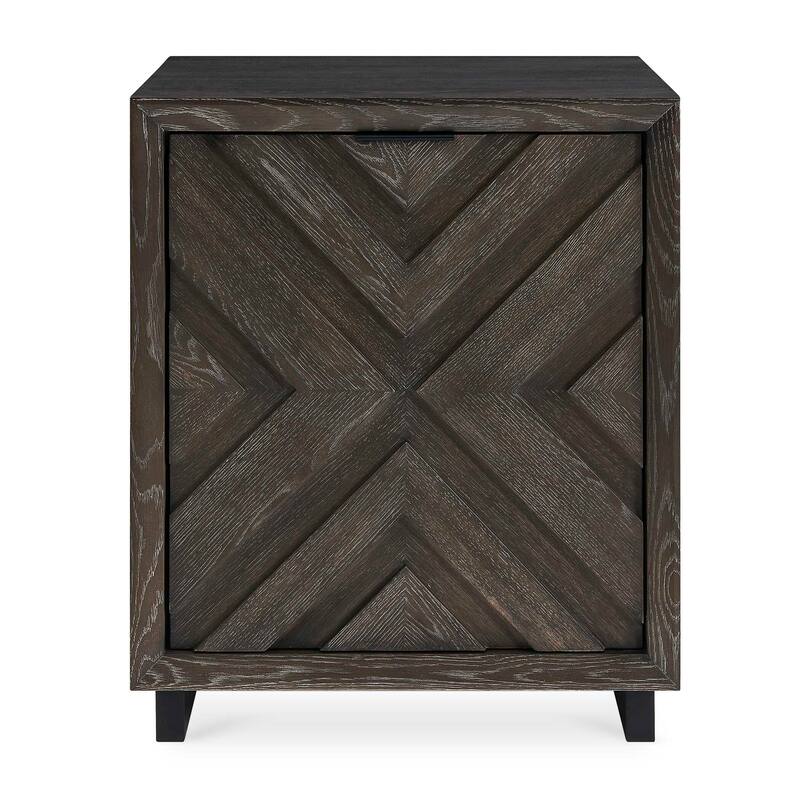 Uttermost Barrett Dark Charcoal Oak Cabinet - 22.00" W x 26.00" H x 20.00" D