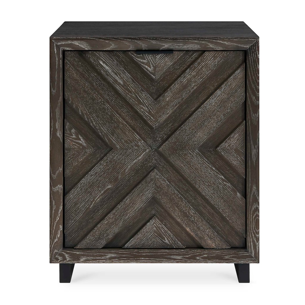 Uttermost Barrett Dark Charcoal Oak Cabinet - 22.00" W x 26.00" H x 20.00" D