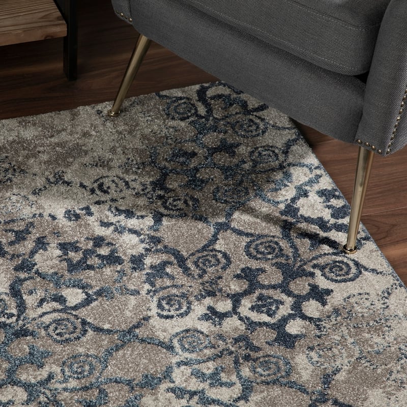 Addison Wellington Canterbury Navy/Ivory Area Rug (7'10 x 10'7) - 7'10" x 10'7"