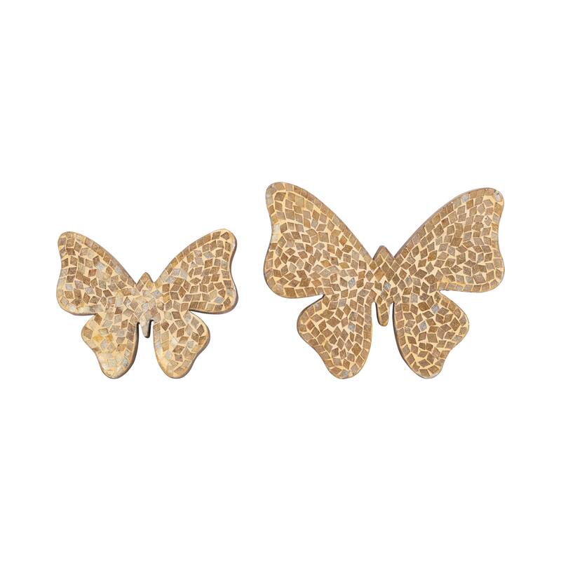 Sagebrook Home Modern Glam Mosaic Butterfly Figurine