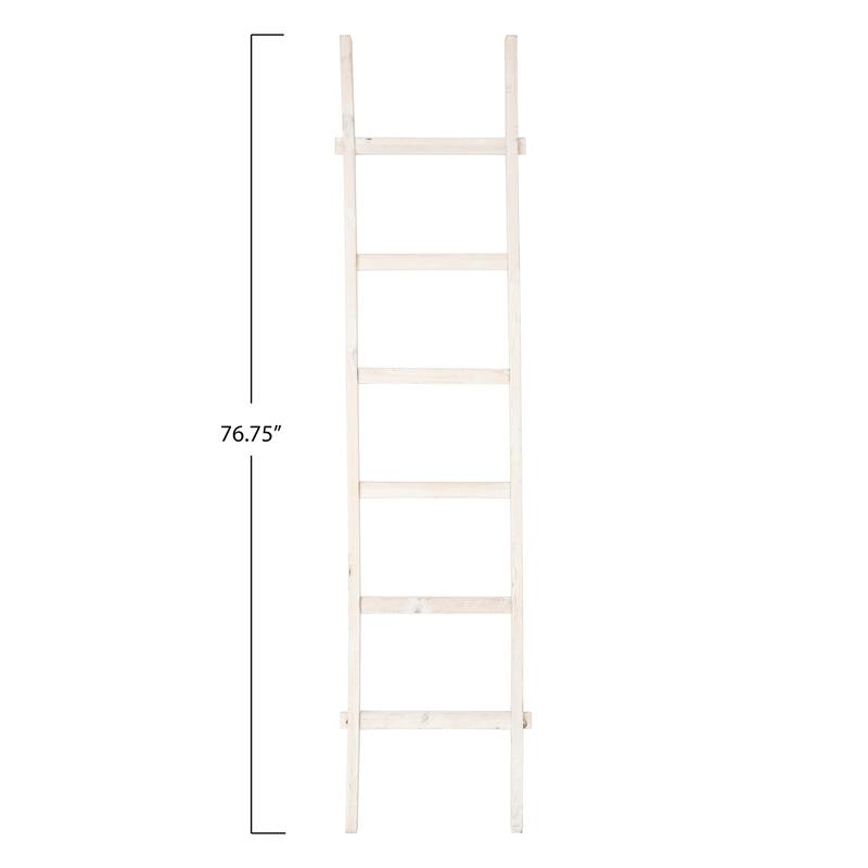 Decorative Fir Wood Ladder with 6 Rungs