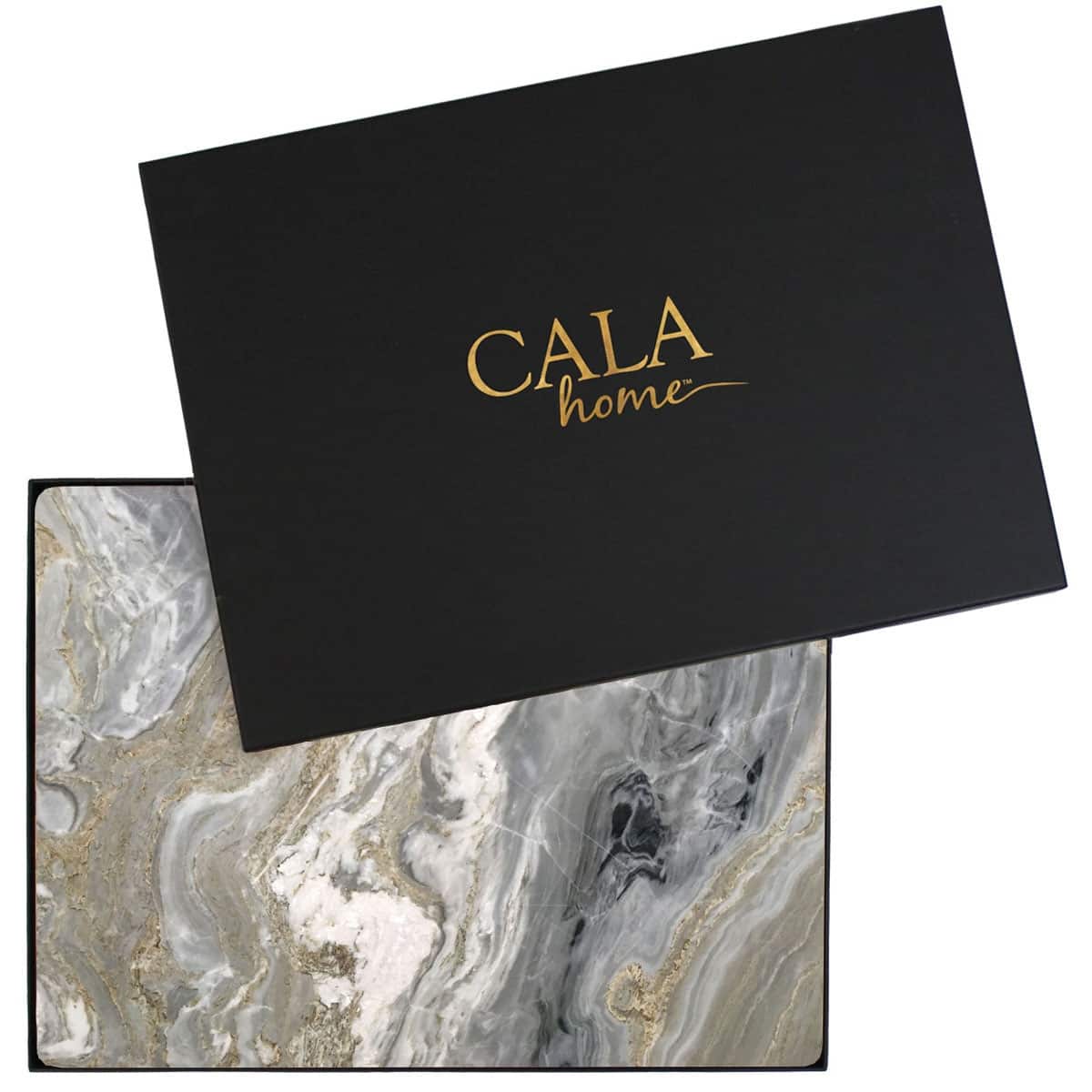 Cala Home Hardboard Placemats Quartz Set of 4 15.5x11.25x.225
