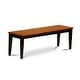 preview thumbnail 2 of 3, East West Furniture Nicoli Dining Room Bench with Wood Seat, 54x15x17 Inch, (Finish Options)