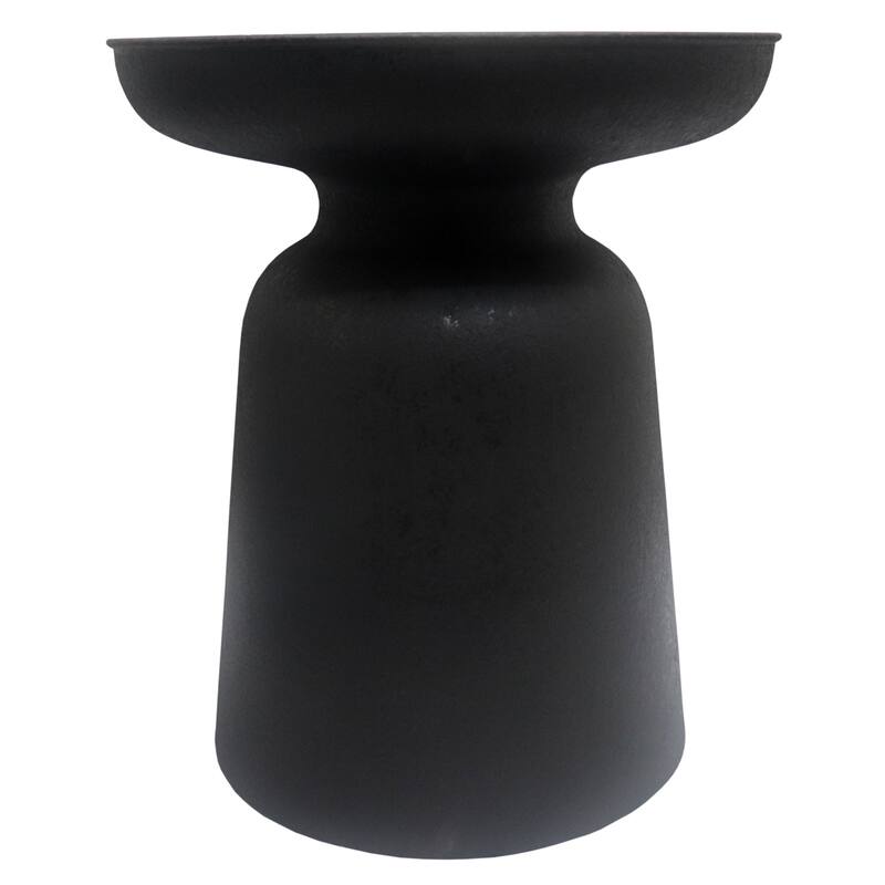 Joan Modern Pedestal Metal Side Table by Sevita - 16″ L x 16″ W x 19″ H