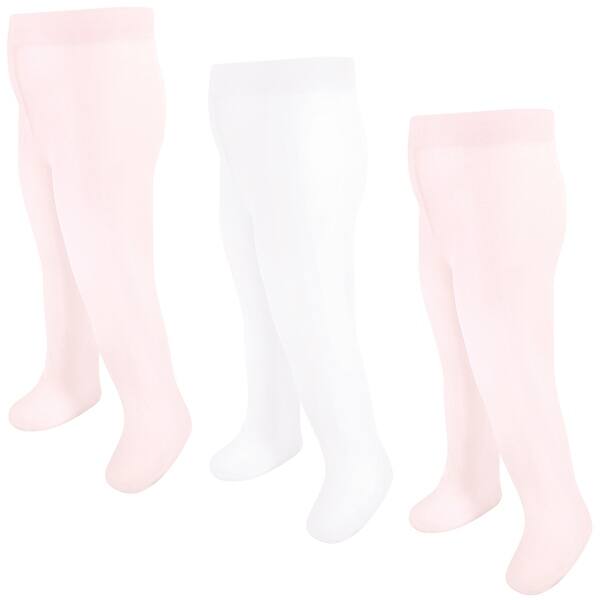 slide 1 of 1, Luvable Friends Baby Girl Nylon Tights, Pink Pink - 0-9 Months