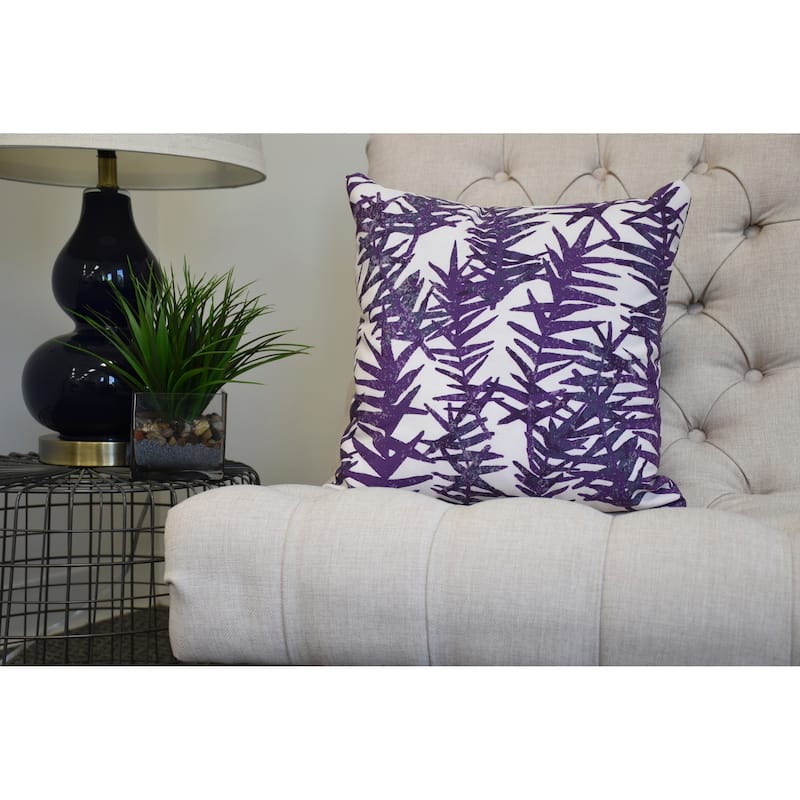 20 x 20 Inch Spikey Floral Print Pillow