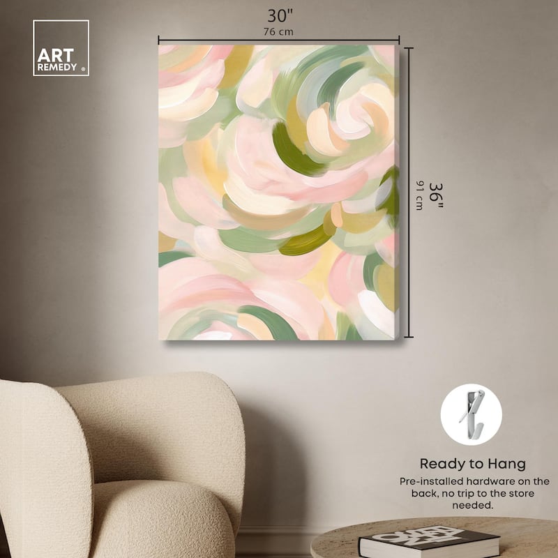 Brushstroke I Canvas by Art Remedy, Gallery Wrapped