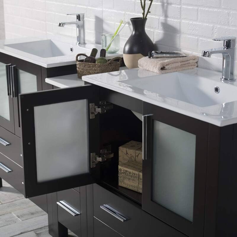 Blossom Sydney 72" Solid Wood Double Sink Bathroom Vanity with Cabinet