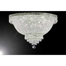 Swarovski Elements Crystal Trimmed Chandelier Lighting French Empire Crystal Flush
