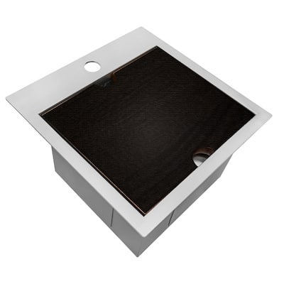 Ruvati 15 x 15 inch Marine Grade T-316 Workstation Topmount RV Boat Outdoor Sink Stainless Steel - - 15" X 15" - 15" X 15"