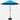 Tropishade 9 ft. Aluminum Bronze Patio Umbrella with Blue Cover