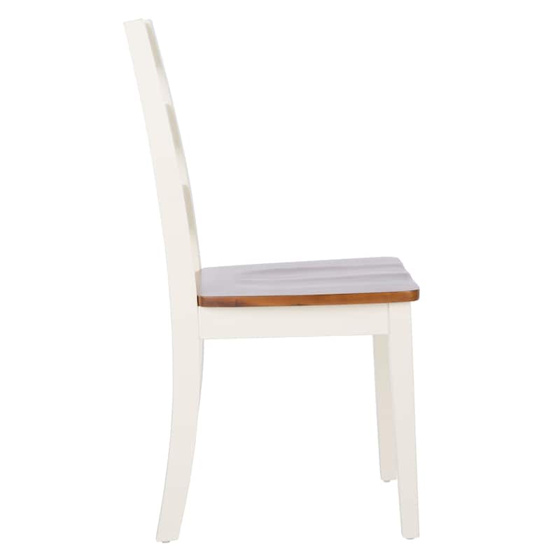 SAFAVIEH Idabelle Farmhouse Ladder Back Dining Chair - 18.4" W x 19.9" L x 37" H - 18Wx20Dx37H