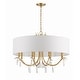 preview thumbnail 6 of 7, Rollins 8 Light Antique Gold Chandelier - 32"W x 24"H