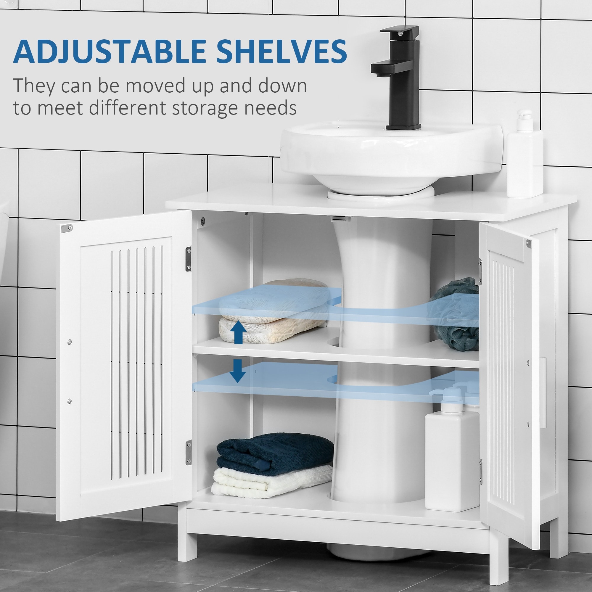 Products  Small bathroom storage, Pedestal sink storage, Sink shelf