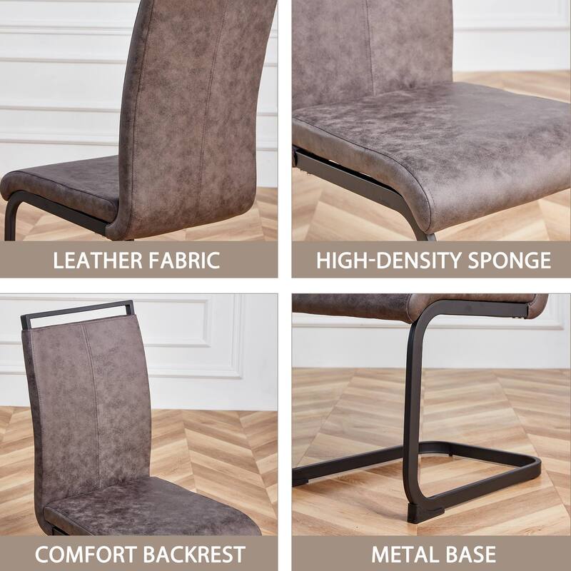 Modern Dining Chairs PU Faux Leather set of 4