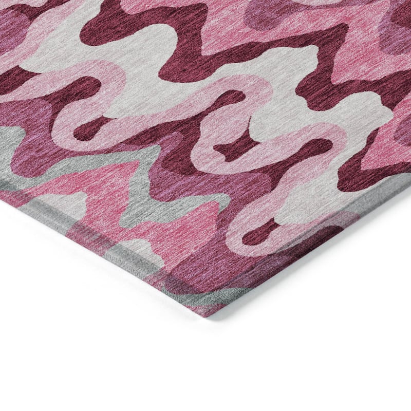 HomeRoots Abstract Transitional Rectangle Outdoor Rug
