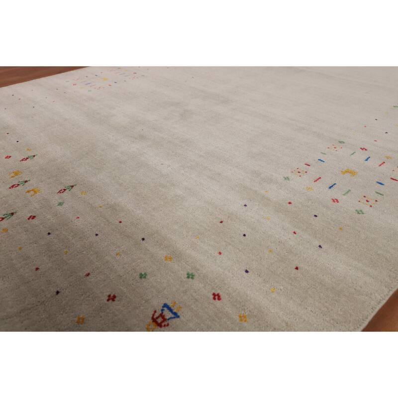 Tribal Gabbeh Oriental Area Rug Handmade Wool Carpet - 5'6"x 7'10"