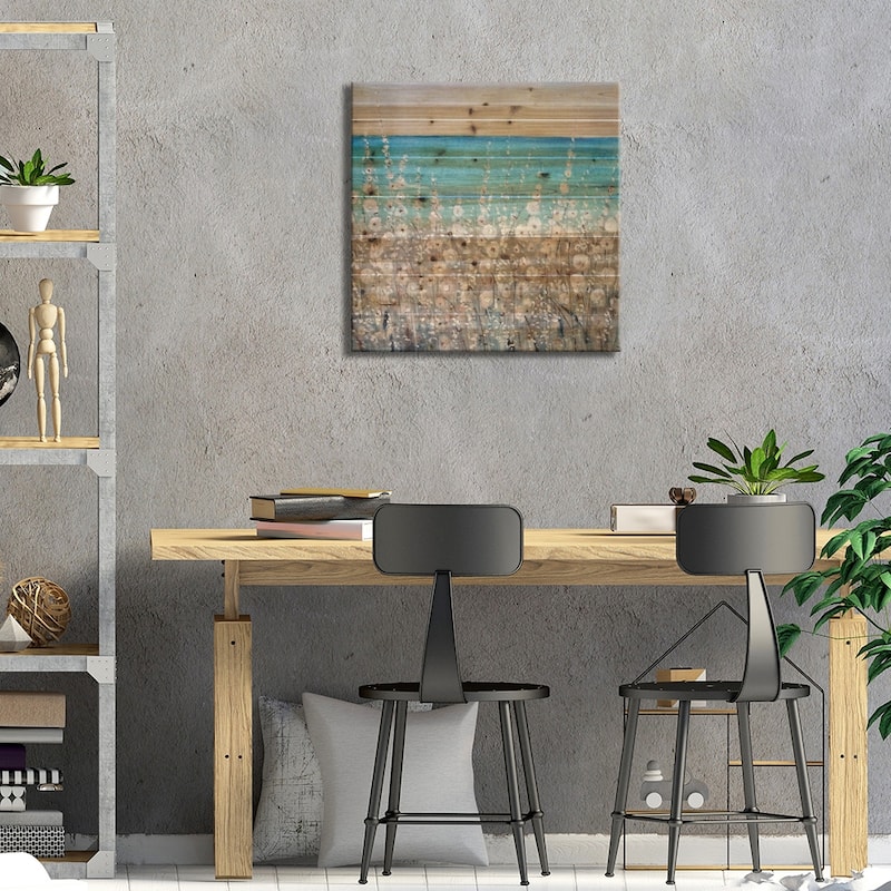 Flowers by the Sea I Print On Wood by Tim OToole - Multi-Color