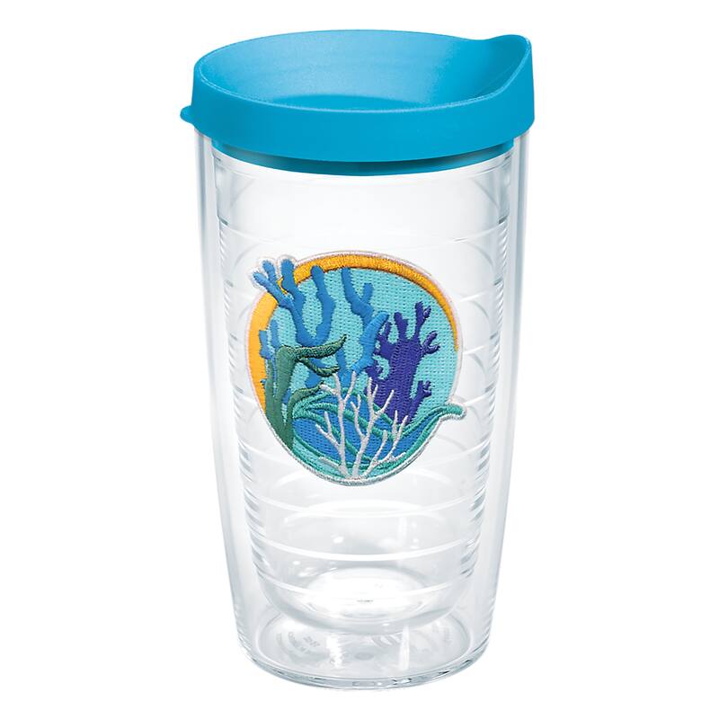 Tervis Coral Reef Recycled Made in USA Double Walled Insulated Travel Tumbler, Coral Reef - 16oz - 16oz