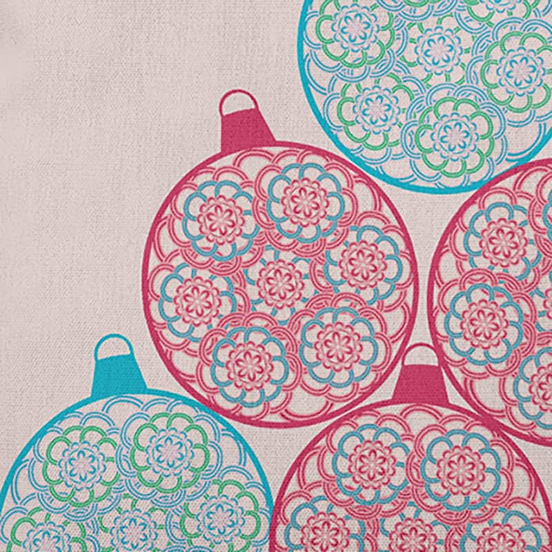 Fancy Ornament Stack Christmas Accent Pillow