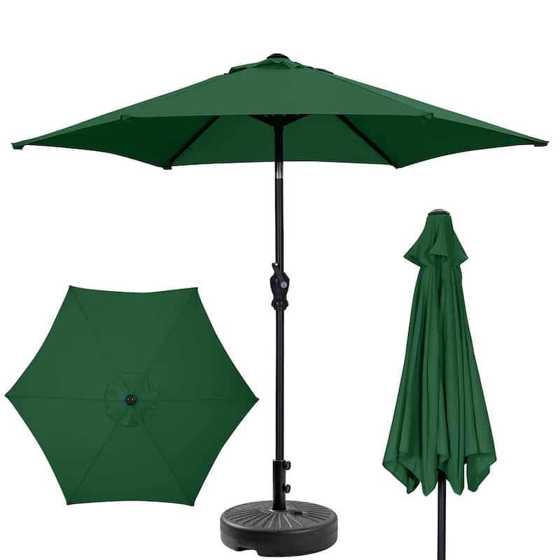 Ainfox 7.5ft Patio Umbrella with Base Outdoor Umbrella