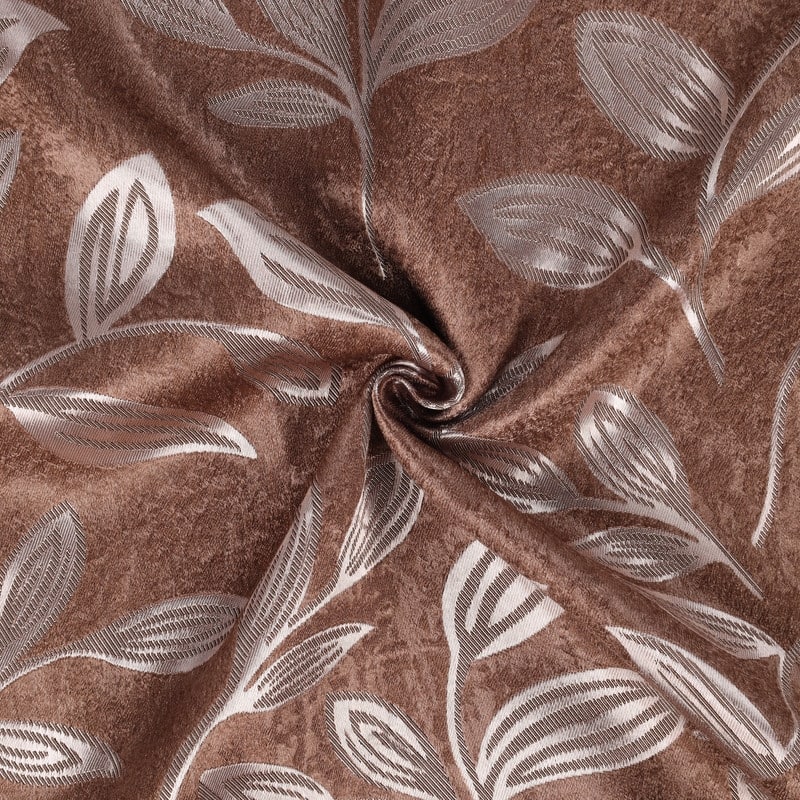 Superior Modern Bohemian Leaves Room Darkening Curtains with Grommets