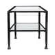 preview thumbnail 10 of 12, SEI Furniture Glenn Black Rectangle Metal Coffee Table with Glass Top and Bottom Shelf