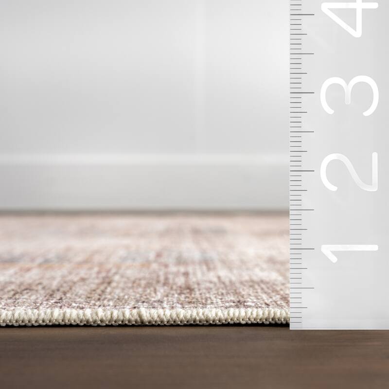 Nuloom Philomena Medallion SplashGuard Machine Washable Area Rug
