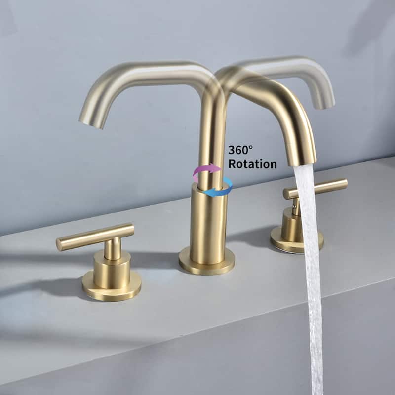 CASAINC 8 in. Widespread 2-Handle Bathroom Faucet with Valve