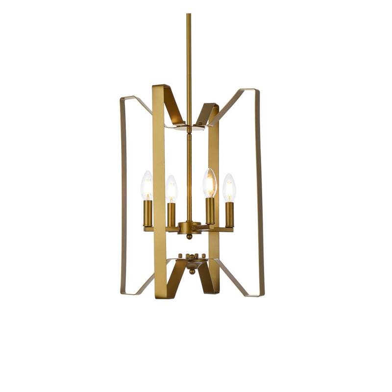 Hugo 4 Light Pendant in black - 14 Inch