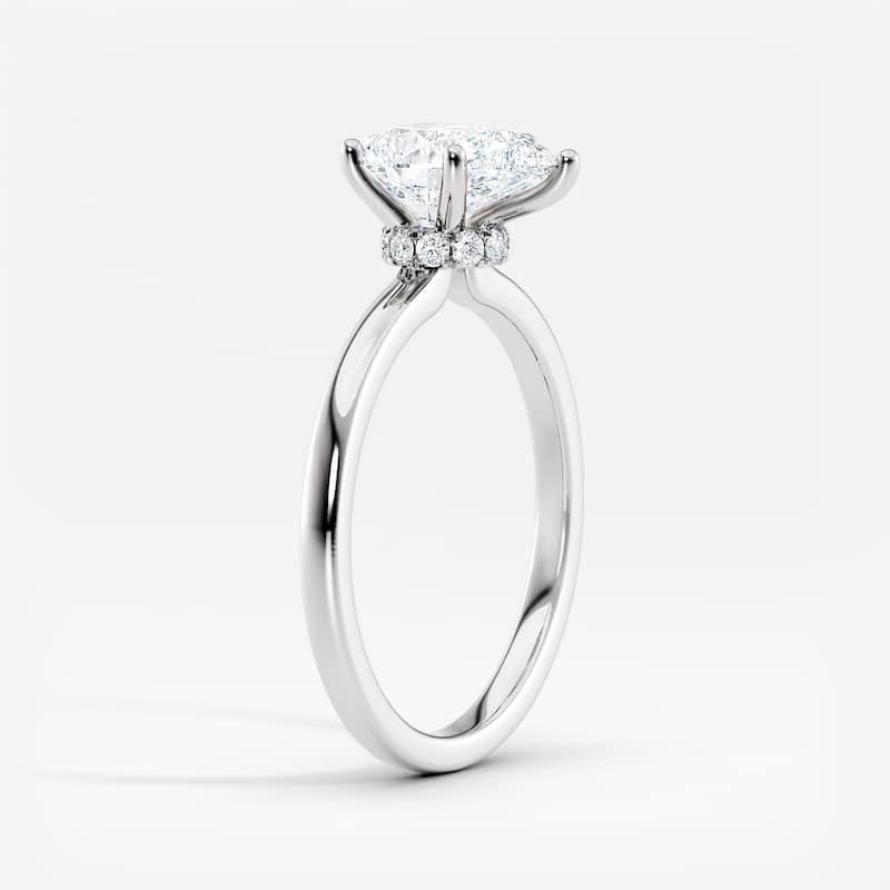 Auriya 14k Gold Lab Grown Pear Ribbon-Halo Diamond Engagement Ring 0.60 to 5.10 ct. tw. (F-G VS)