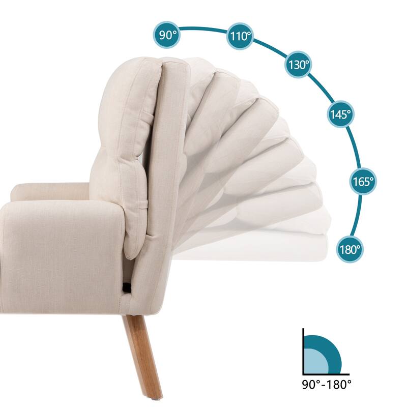 Mid Century Modern Comfy Lounge Chair Accent Chair Armchair with Ottoman Set