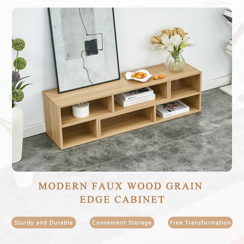 Entertainment Center Media Stand, Bookcase Shelf, TV Console Stand