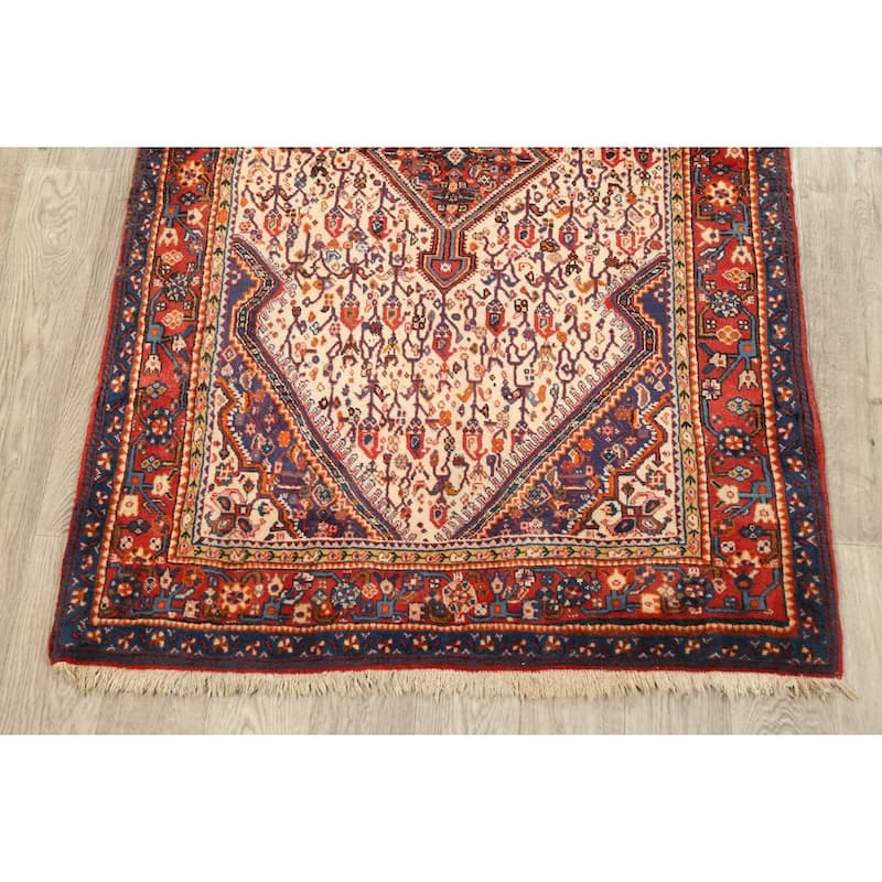 Vintage Vegetable Dye Tribal Bakhtiari Persian Area Rug Wool Handmade - 3'7" x 5'7"