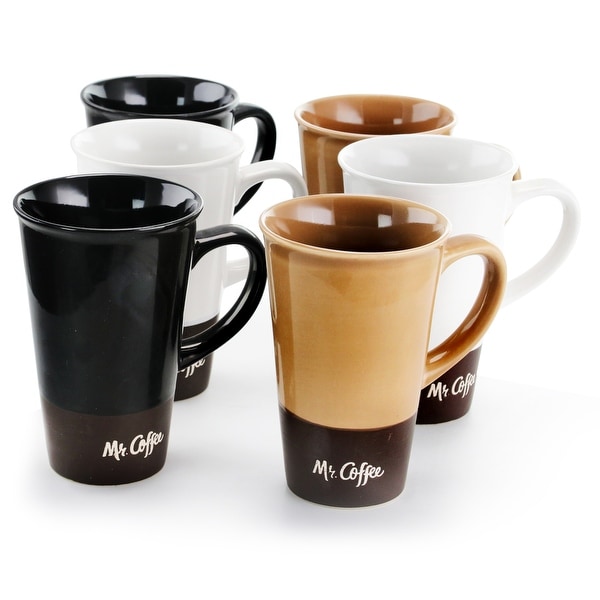 Mr. Coffee Cafe Zortea 6 Piece 16 Ounce Ceramic Mug Set in Assorted Colors. Opens flyout.