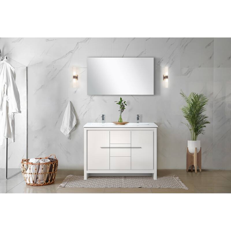 Lafarre Bath Vanity Quartz Top, Sink and Chrome Faucet